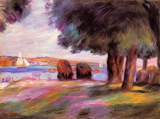Landscape - 1895 - Pierre Auguste Renoir Painting